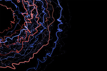 Lightning vector round text frame background.