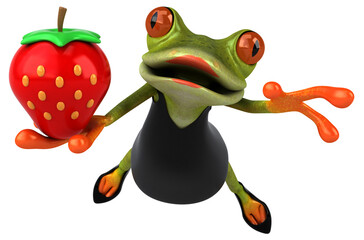 Fun frog - 3D Illustration