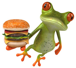 Fun frog - 3D Illustration