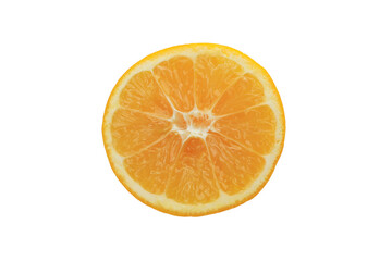 Half of lemon isolated on white background