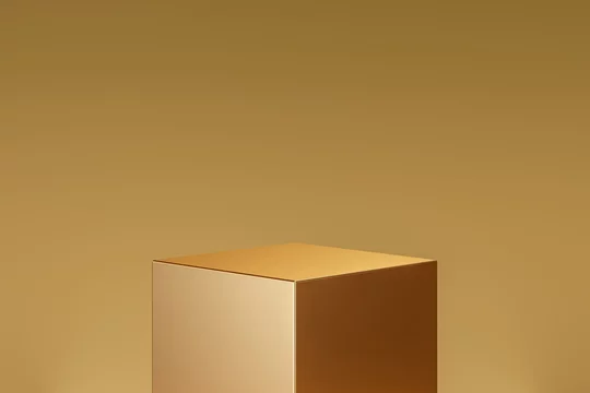 Gold Cube Product Background Stand Or Podium Pedestal On Golden Display With Luxury Backdrops 3d Rendering Stock Illustration Adobe Stock
