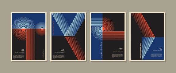 Artworks inspired postmodern of vector abstract dynamic symbols with bold geometric shapes, useful for web background, poster art design, magazine front page, hi-tech print, cover artwork. - obrazy, fototapety, plakaty