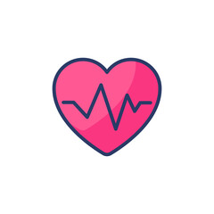 Heart Rate icon in vector. Logotype
