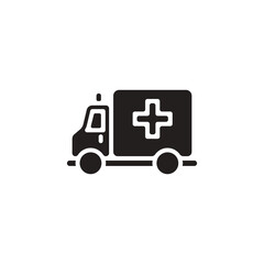 Ambulance icon in vector. Logotype