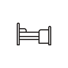 Hospital Bed icon in vector. Logotype