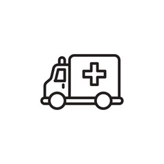 Ambulance icon in vector. Logotype