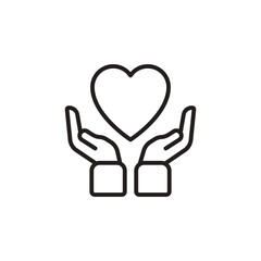 Heart Care icon in vector. Logotype