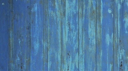 Fototapeta na wymiar blue-green old fence made of wooden planks with the transition of one layer of paint to another, dilapidated from exposure to moisture and time, textured rustic background with dried paint