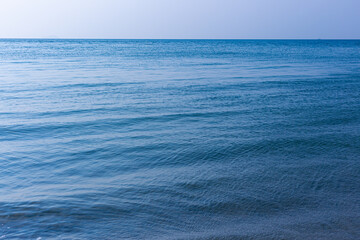 The blue sea in the vast sea