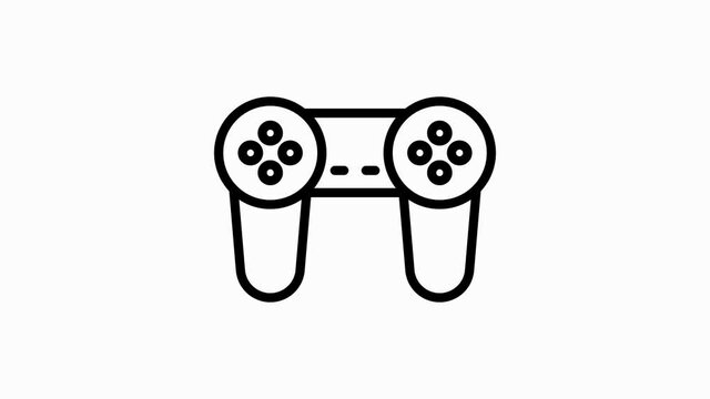 ELECTRONICS a game consol icon with flat abstract design isolated on white background. Motion graphic.