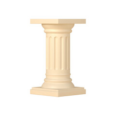 Naklejka premium Antique marble 3d column pedestal vector template
