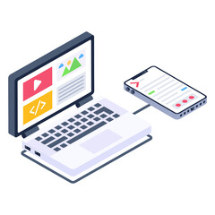 
App programming isometric editable design 

