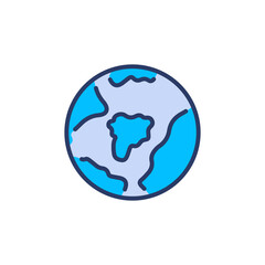 Globe icon in vector. Logotype