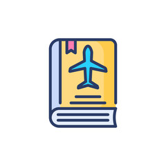 Obraz premium Travel Guide Book icon in vector. Logotype