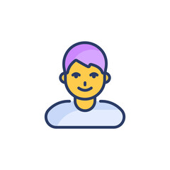 Boy icon in vector. Logotype