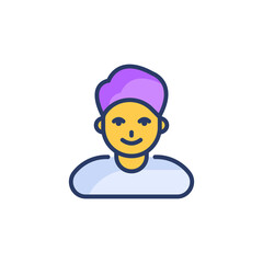 Teenager icon in vector. Logotype