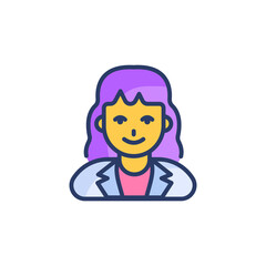 Receptionist icon in vector. Logotype