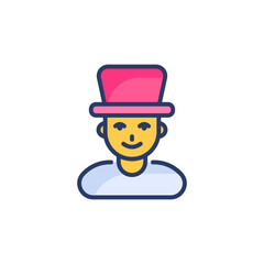 Magician icon in vector. Logotype