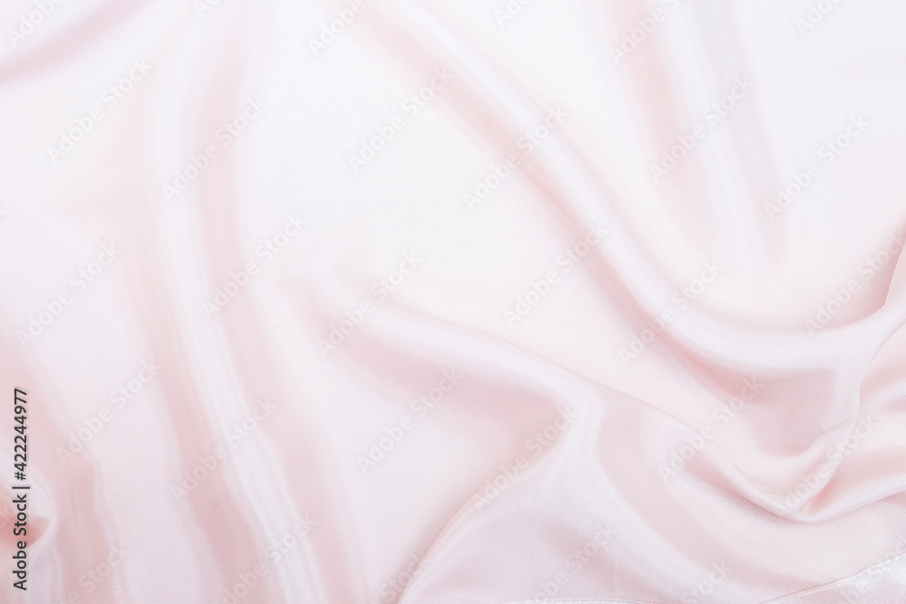 Wall mural abstract soft pink fabric texture background, silky pink fabric background