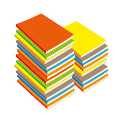 colorful book, white background vector illustration
