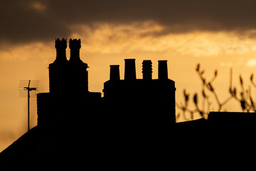 Fototapeta premium Rooftops In The Sunset