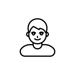 Boy icon in vector. Logotype