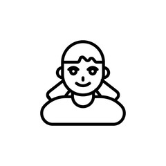 Baby Girl icon in vector. Logotype