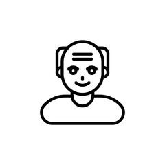 Old Man icon in vector. Logotype