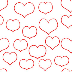 pattern with red hearts