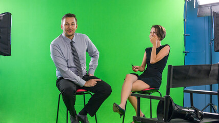 The drunken deputy went out of control and tells a funny story in the TV studio