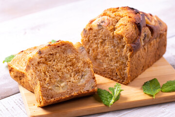 キャラメルバナナのパウンドケーキ