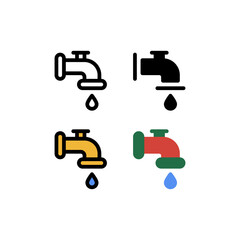 Pipe Water Icon, Logo, and illustration