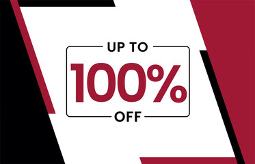 Up to 100% off banner, Upto 100% off, Discount offer, Banner Add, Special Offer add