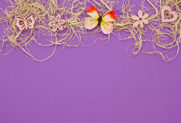 Background for spring and eastertime in purple