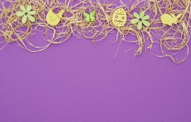 Background for spring and eastertime in purple