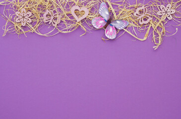 Background for spring and eastertime in purple