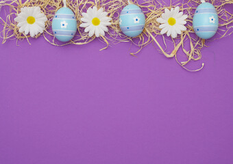Background for spring and eastertime in purple