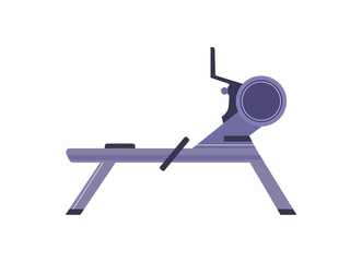Gym equipment rowing machine for training, exercises, workout and fitness.
