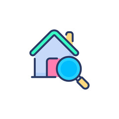 Search Home icon in vector. Logotype