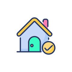 Home Loan Approved icon in vector. Logotype