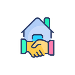 Estate Agreement icon in vector. Logotype