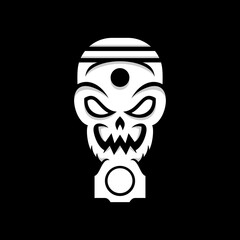 Skull Piston Automobile Vector Logo Design