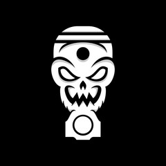 Skull Piston Automobile Vector Logo Design