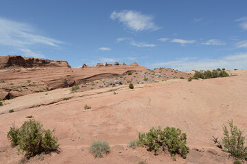 Scenic landscape at Arches National Park in Utah