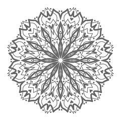 Doodle monochrome lace mandala pattern. Emblem luxury beauty spa, cosmetics, jewelry, hotel, restaurant. Wedding elegant outline frame. Vector floral luxury curve logo design. Round gold ornate frame.