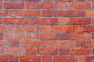 Red brick wall section