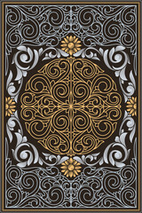 Decorative ornate retro design card