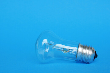 Electric bulb on a blue background.