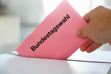 Stimmzettel zur Bundestagswahl in Deutschland