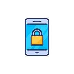 Mobile Security icon in vector. Logotype